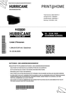 HURRICANE-Festival Resort-Tickets LINDE für 2 Personen - Bild 1 von 2