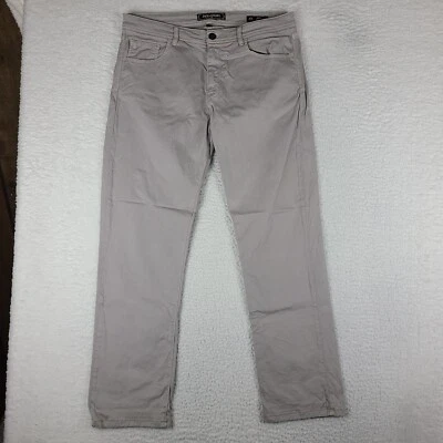 Jack Of Spades Pants Mens 38 x 32 Taupe Straight Leg Gray Chino Khakis - Image 1 of 4