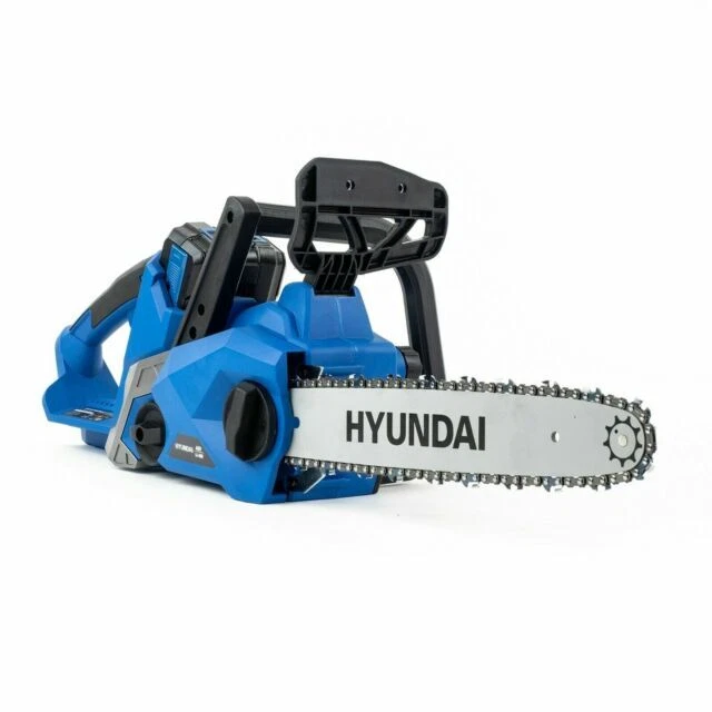 Hyundai HYC40LI 40V Lithium-Ion Battery Powered Cordless Chainsaw - Blue