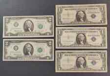 1957 B Blue seal (2) & one 1957 A $1 - Two $2 bills from 1976