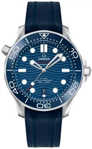 Omega New Seamaster Blue Dial Date Automatic Self-Winding Mens Luxury Watch - Picture 1 of 4