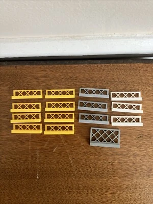 LEGO Cerca Malla Enrejado Estilo City System 3633 3185 Blanco Gris Amarillo Lote de 15 Foto 1 de 2