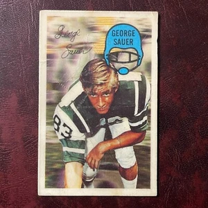 1970 Kellogg's 3-D Set GEORGE SAUER #11 NEW YORK JETS - VG-EX/EX - Picture 1 of 2