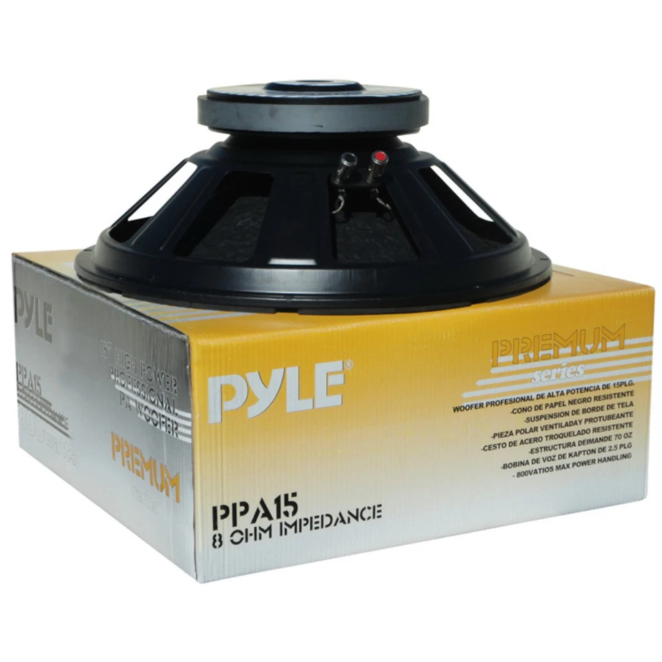 Subwoofer Sub Pyle Ppa15 400 Watt RMS 15" 380 mm Home disco Casa impedenza 8 ohm