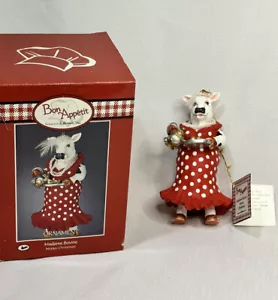 Vtg Roman Bon Appetit Madame Bovine Mooey Christmas 6” Cow Christmas Ornament - Picture 1 of 9