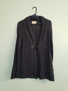 Debbie Morgan Womens Sz M Cardigan Blue Long Sleeve Knit Single Clasp Sweater  - Picture 1 of 6