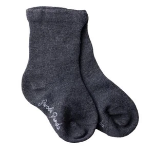 Grey Bamboo Socks Kids Soft Breathable 1 Pair Plain Crew School Varied Sizes - Picture 1 of 1