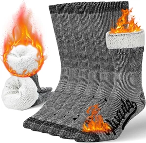 Merino Wool Hiking Socks Thermal Warm Crew Winter Boot Sock for Men & Women 3 Pa - Picture 1 of 12