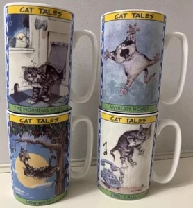 Gary Patterson Cat Tales Coffee Mugs Vintage Set 1998 Westwood Mug Tea Coffee - Picture 1 of 22