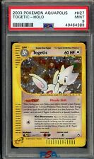 PSA 9 MINT Togetic Aquapolis Holo Rare Pokemon Card H27/H32