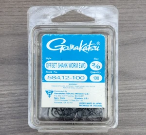 LOT 100 Pack  GAMAKATSU  HOOKS.  -  2/0 - Fishing Tackle  - Hooks Lot - Picture 1 of 1