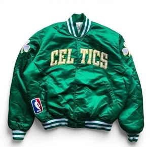 Rare Vintage 80s-90s Boston Celtics Green Satin Starter NBA Jacket XL - Picture 1 of 5