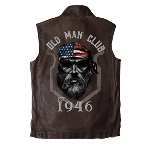 Men's 1946 Old Man Club Vintage Double Collar Vest SZ XL - Picture 1 of 6