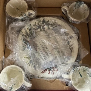Lenox Winter Greetings 12 Piece Dinnerware Set New old stock 1995 never Use - Picture 1 of 12