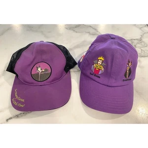 Disney Villains Hats - 2 Adult Strapback Purple Adjustable Embroidered Parks - Picture 1 of 9