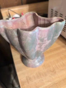 Vintage Purple And Black Vase 8inch Long 5inch Wide - Picture 1 of 2