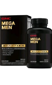 New, Sealed! GNC Mega Men Multivitamin, Timed-Release, 180 Caplets, Exp. 12/26 - Picture 1 of 1