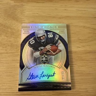 2020 Panini Limited Ring of Honor Autographs Steve Largent Gold Spotlight /23 - Image 1 of 3