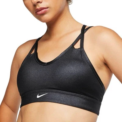 NIKE Women’s Small Indy Pro Dri Fit Black Racerback Sports Bra - Image 1 of 4