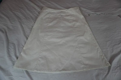 Falda Charter Club Blanca Línea A Talla 8 Algodón Elastizada Informal Carrera Foto 1 de 4