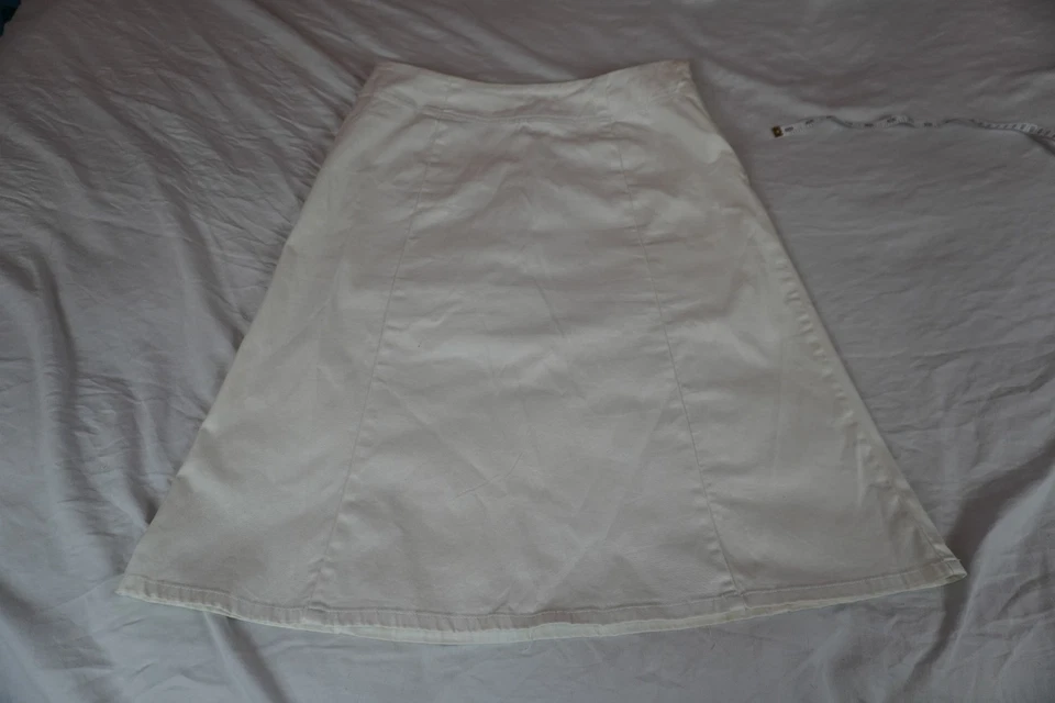 Falda Charter Club Blanca Línea A Talla 8 Algodón Elastizada Informal Carrera Foto 1 de 4