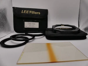 LEE CORAL STRIPE 100MM FILTER + HOLDER & 77 WA, 82 WA 95MM ADAPTER RINGS  2132 - Picture 1 of 2
