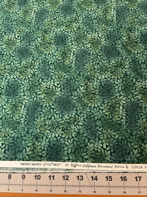 Merry Merry! Праздничное Рождество зеленый Holly листья Hoffman ткани #B875 - Изображение 1 из 4
