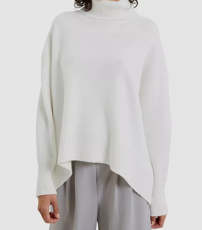 French Connection 女式白色 Vhari 高领毛衣 XS 码 — 第 1/1 张图片