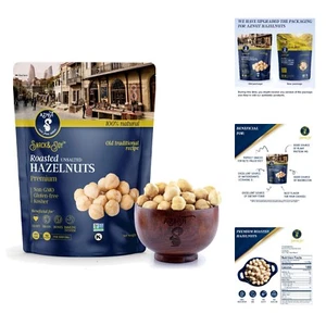 Roasted Hazelnuts Natural Non-GMO Certified, Unsalted, Dry Roasted, Kosher Ce... - Picture 1 of 8