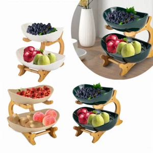 Fruit Basket for Kitchen 2Tier Fruit Bowl for Kitchen Counter Storage Rack Stand - Picture 1 of 51