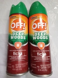 2 Pack OFF Deep Woods Insect Tick Repellent V Spray 25% DEET 6 oz - Picture 1 of 5