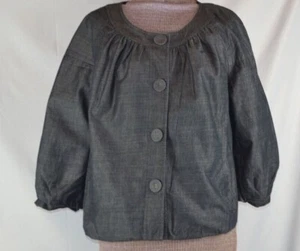 Chaqueta Blazer Calvin Klein Denim Ligera Para Mujer Talla L - Imagen 1 de 6