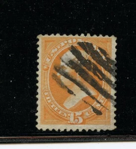 KMC4076-U.S. #152 (U573) Daniel Webster 15¢ bright orange, Used, FVF, CV$210.00 - Picture 1 of 2