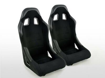 Pair Front Car Sports Bucket Seats Edition 4 Fabric Black VW Audi Seat Skoda • 286.16€