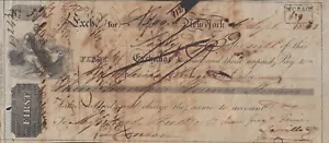 E5235 EE. UU. CHEQUE BANCARIO DE CAMBIO DE NUEVA YORK 1843. - Imagen 1 de 1