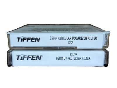 New Tiffen 82mm Circular Polarizing & 82mm UV Protection Filter Set 82CP & 82UVP - Image 1 of 4