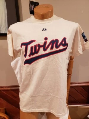 DULCE Jersey Majestuoso Joe Mauer Crema Juvenil Talla Lg Minnesota T, ¡NUEVO Y BONITO!! Foto 1 de 2