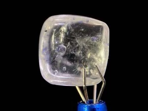FLUORITA en CUARZO TRANSPARENTE, cabujón de cristal - piedras preciosas, fabricación de joyas, 47447 - Imagen 1 de 4