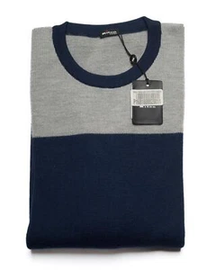 Kiton Napoli $4,190 NWT Blue Gray Cashmere Silk Knit Crewneck Sweater M (50 IT) - Picture 1 of 5