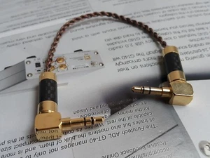 10 cm 3,5 mm Stecker auf 3,5 mm AUX Stereo Audio Kabel OCC Kupfer Carbon Stecker - Bild 1 von 3