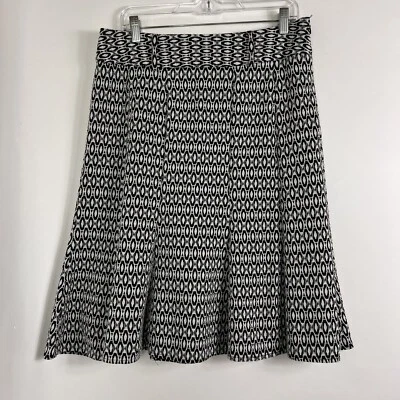 Carole маленький трапециевидная юбка женщин размер 8 черный белый ниже колена Midi эластичной - Изображение 1 из 4