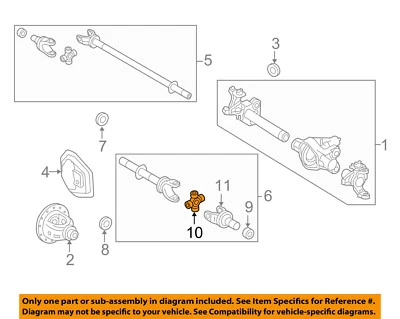 FORD OEM F-350 Super Duty Carrier eje delantero-universal junta en U 5C3Z3249AA Foto 1 de 2