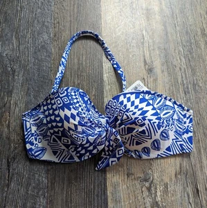 New Antigel Bikini Top Only La Zureenne Removable Strap Bandeau Wired Sz 36 B - Picture 1 of 3