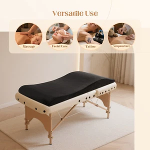 Topper de cama con pestañas curvas, adorno de espuma para cama con pestañas de alta densidad, cama de masaje ergonómica - Imagen 1 de 7