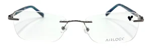 AUTHENTIC & NEW - AIRLOCK - TULA 201 070 54/18/140 - SILVER - EYEGLASSES & CASE - Picture 1 of 2