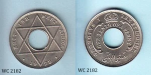 British West Africa / Nigeria 1/10 of a Penny 1928 (George V) Coin C UNC - Picture 1 of 2