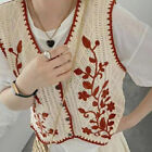 Summer Women Vintage Hollow Knitted Embroidered Ethnic Style Loose Vest Jack _ha