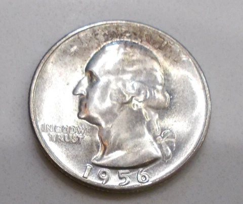1956 P WASHINGTON SILVER QUARTER! TYPE B REVERSE! BU++ CONDITION! Cover