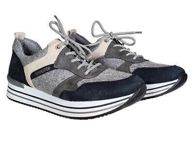 Tênis feminino Remonte by Rieker D1315 Narcisa leve com cadarço EUA 8.5 - Imagem 1 de 4