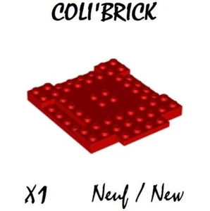 LEGO 15624 - 1x Brick 8x8 with 1x4 indentations and 1x4 Flat - Red Red - NEW - Picture 1 of 1